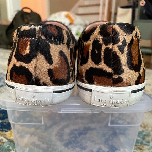 🐆 Kate Spade Calf Fur Leopard/ Cheetah Sneaker Flats - Picture 8 of 9